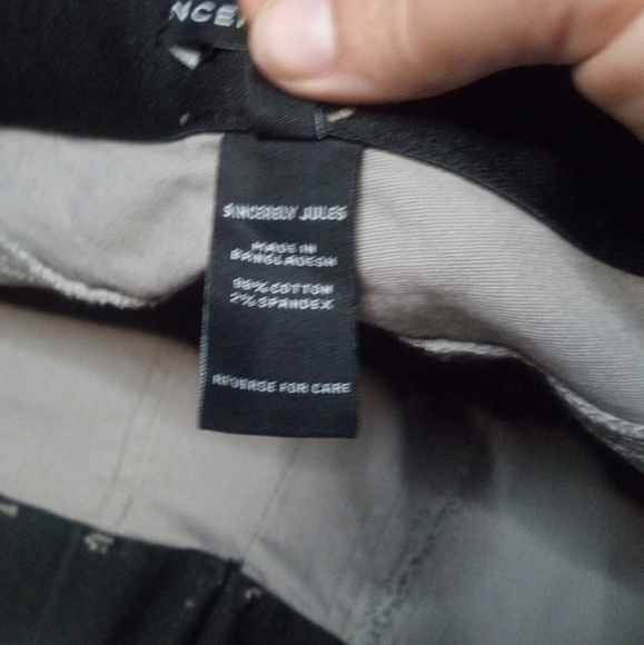 Sincerely Jules Medium Gray Straight Leg Pull On Cargo Pants Size Large - Picture 8 of 8